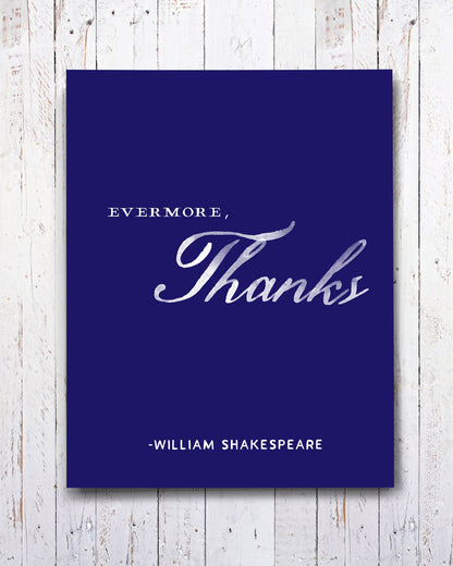 Evermore, Thanks Thank You Card. (M603) - Transit Design - Smirkantile