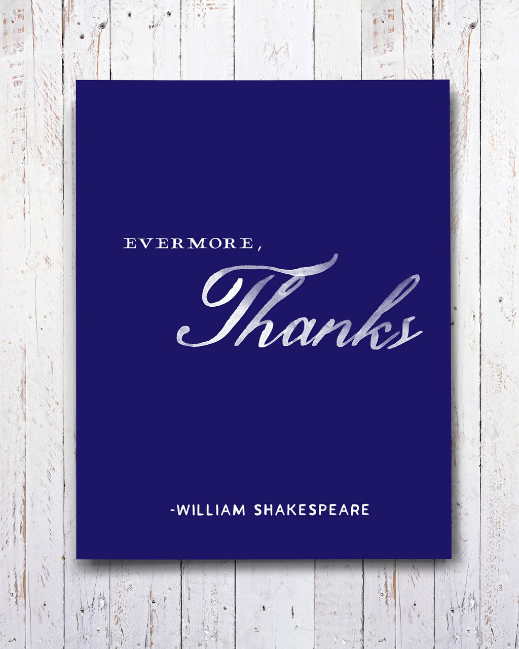 Evermore, Thanks Thank You Card. (M603) - Transit Design - Smirkantile