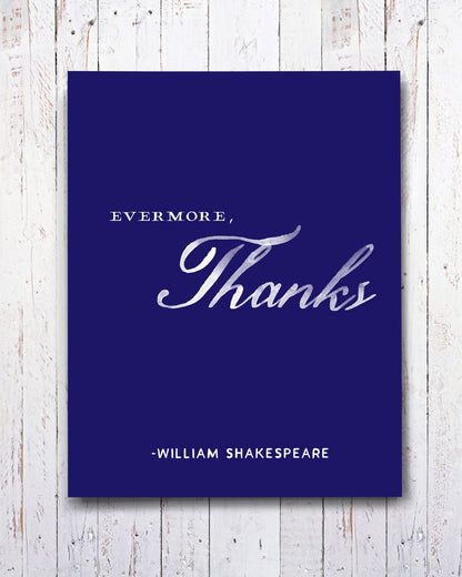 Evermore, Thanks Thank You Card. (M603) - Transit Design - Smirkantile