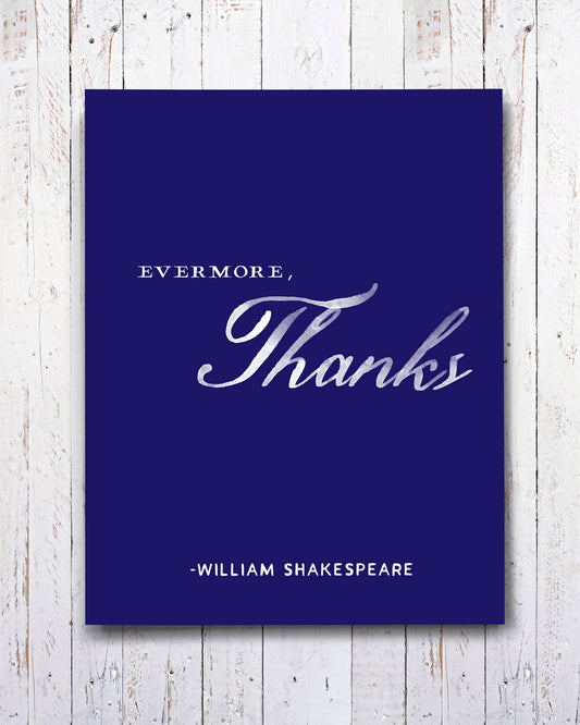 Evermore, Thanks Thank You Card. (M603) - Transit Design - Smirkantile