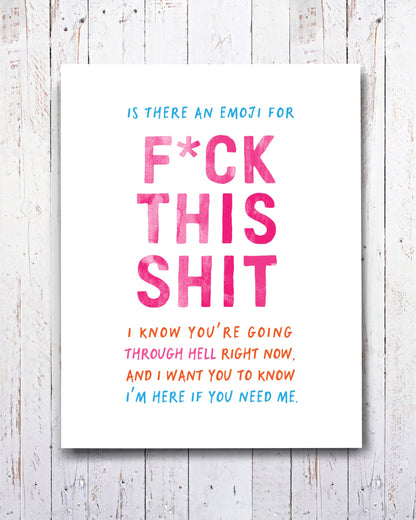 Fuck This Shit Funny Encouragement Card - Transit Design - Smirkantile