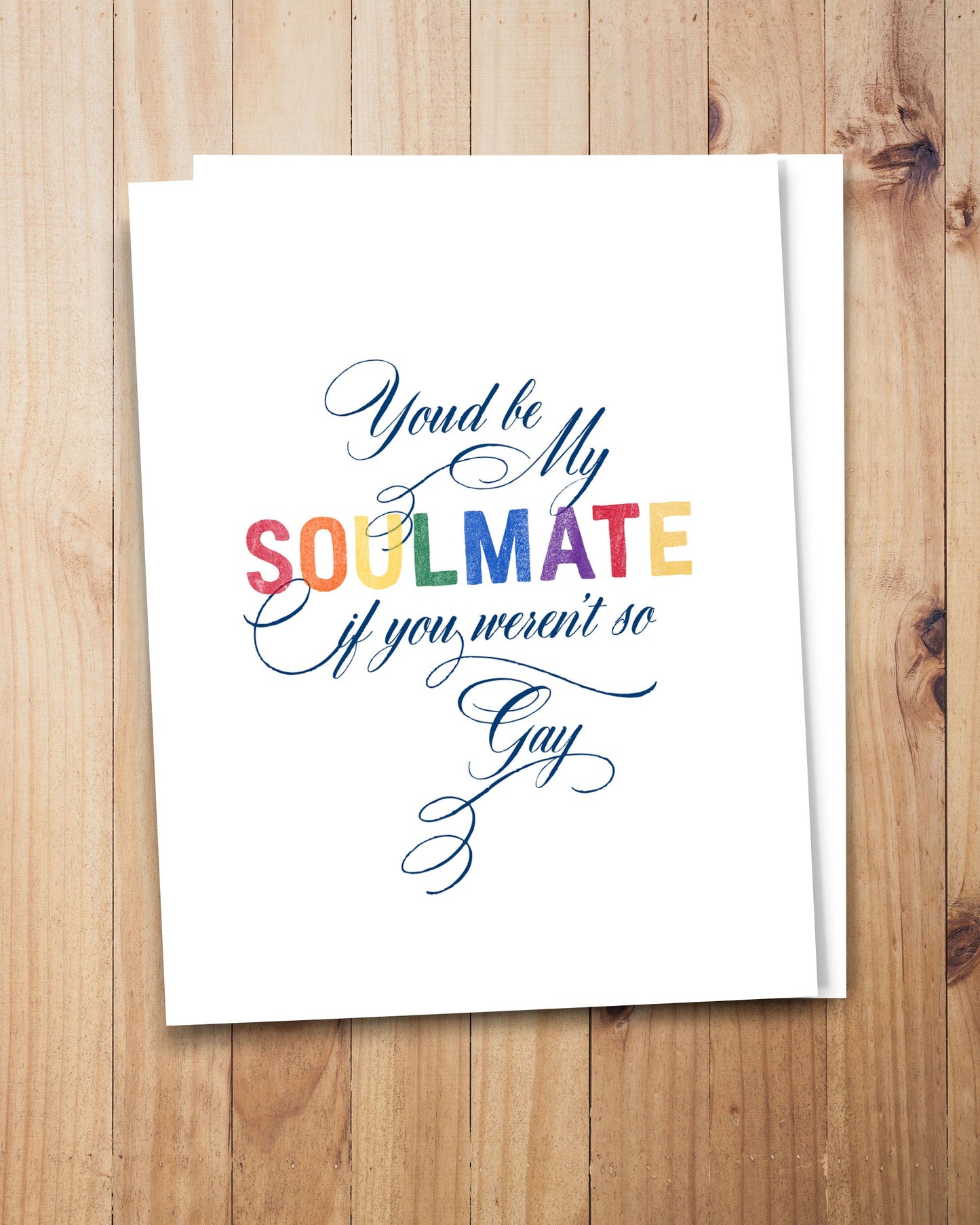 My Gay Soulmate Card for queer friend - Transit Design - Smirkantile