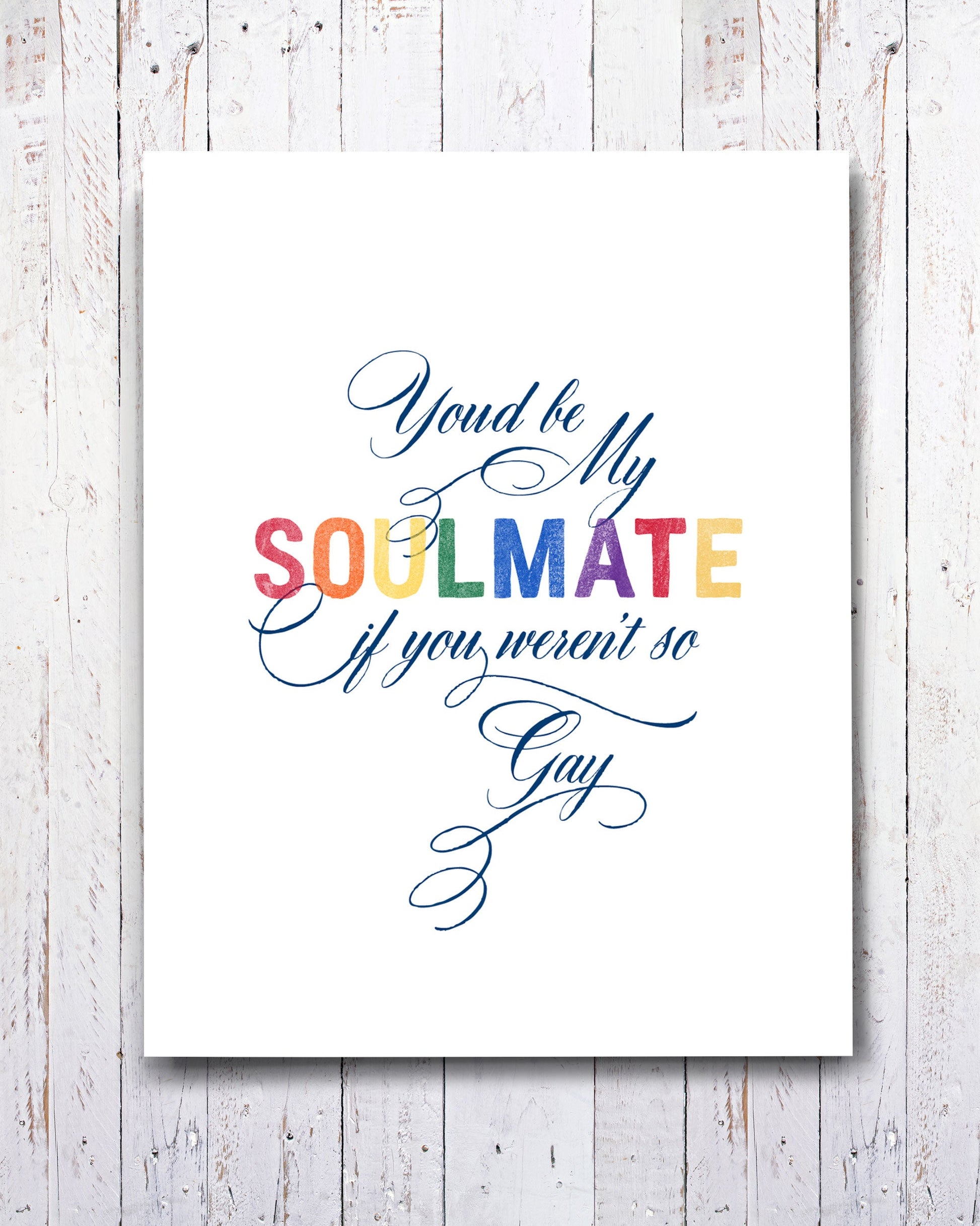 Gay Soulmate Card. (F213) - Transit Design - Smirkantile