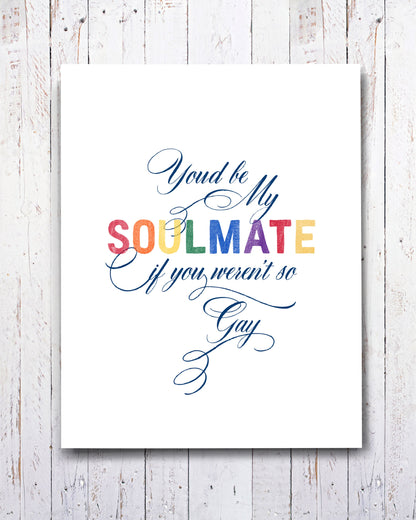 Gay Soulmate Card. (F213) - Transit Design - Smirkantile