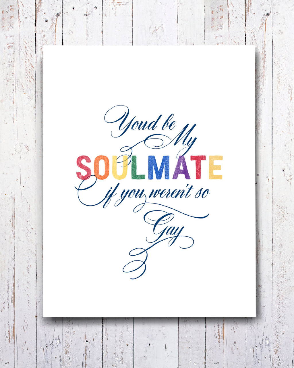 Gay Soulmate Card. (F213) - Transit Design - Smirkantile