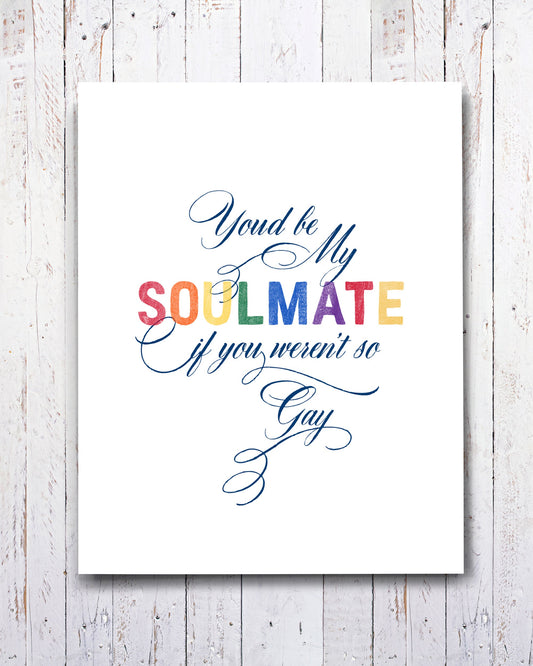 Gay Soulmate Card. (F213) - Transit Design - Smirkantile