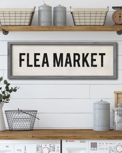 Hand-Painted Flea Market Sign - Transit Design - Transit Design