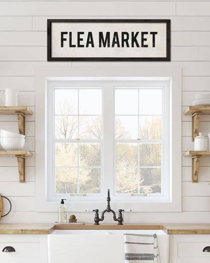 Hand-Painted Flea Market Sign - Transit Design