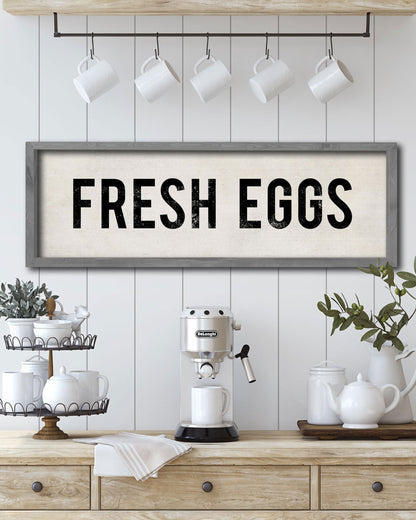 Hand-Painted Fresh Eggs Farmhouse Sign - Transit Design