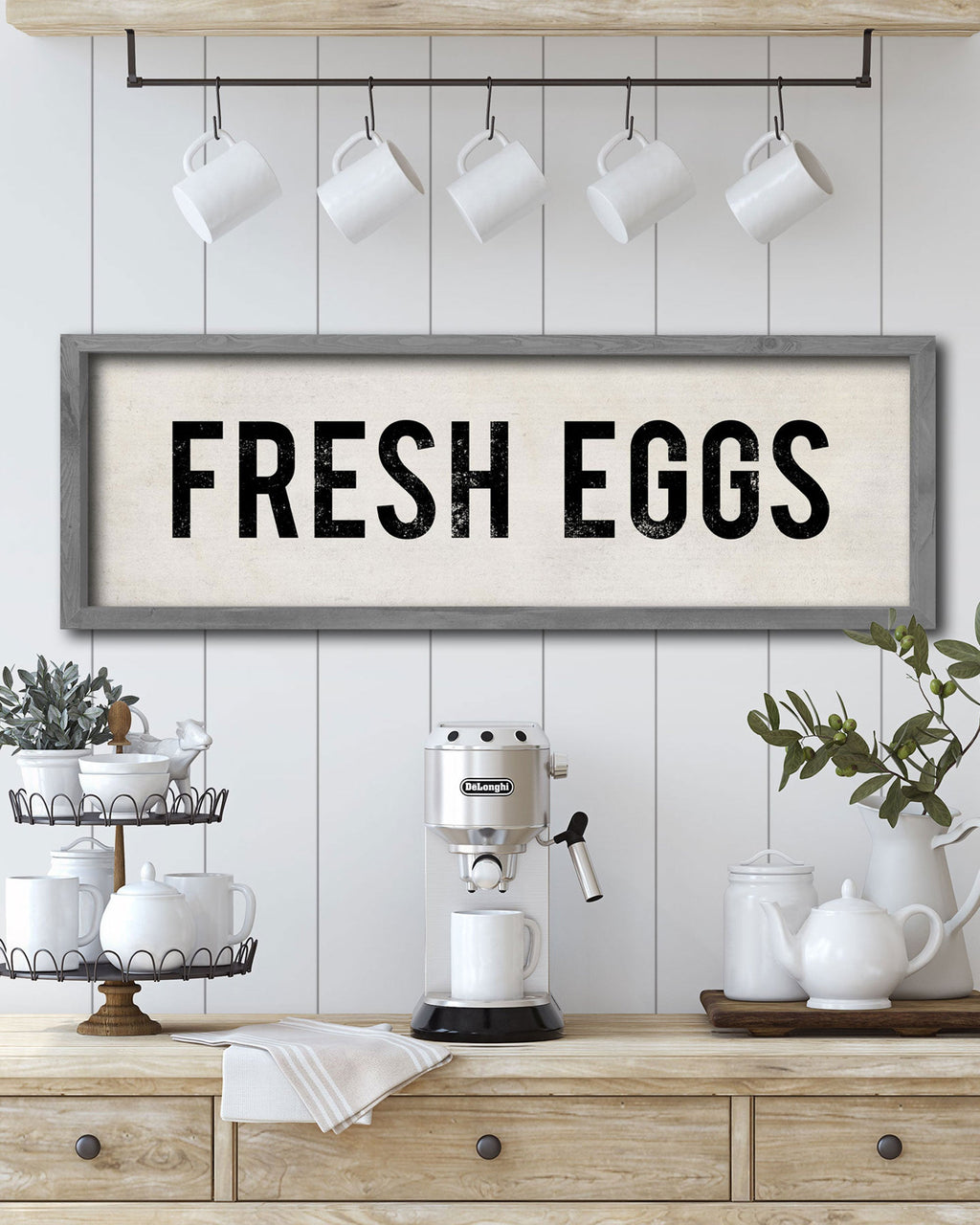 Hand-Painted Fresh Eggs Farmhouse Sign