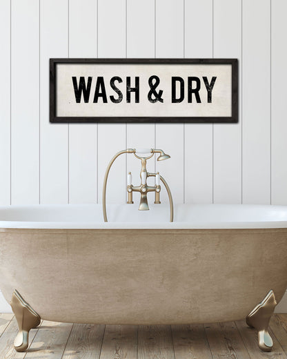 Hand-Painted Wash & Dry Laundry Sign - Transit Design - Transit Design