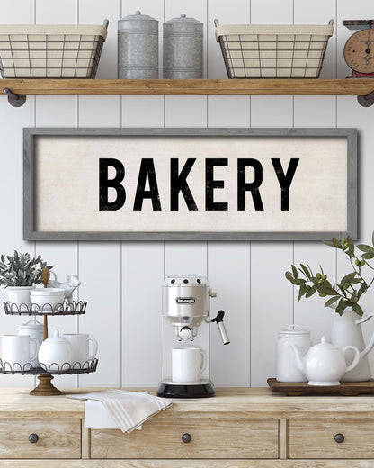 Wood Bakery Sign, farmhouse wall art - Transit Design
