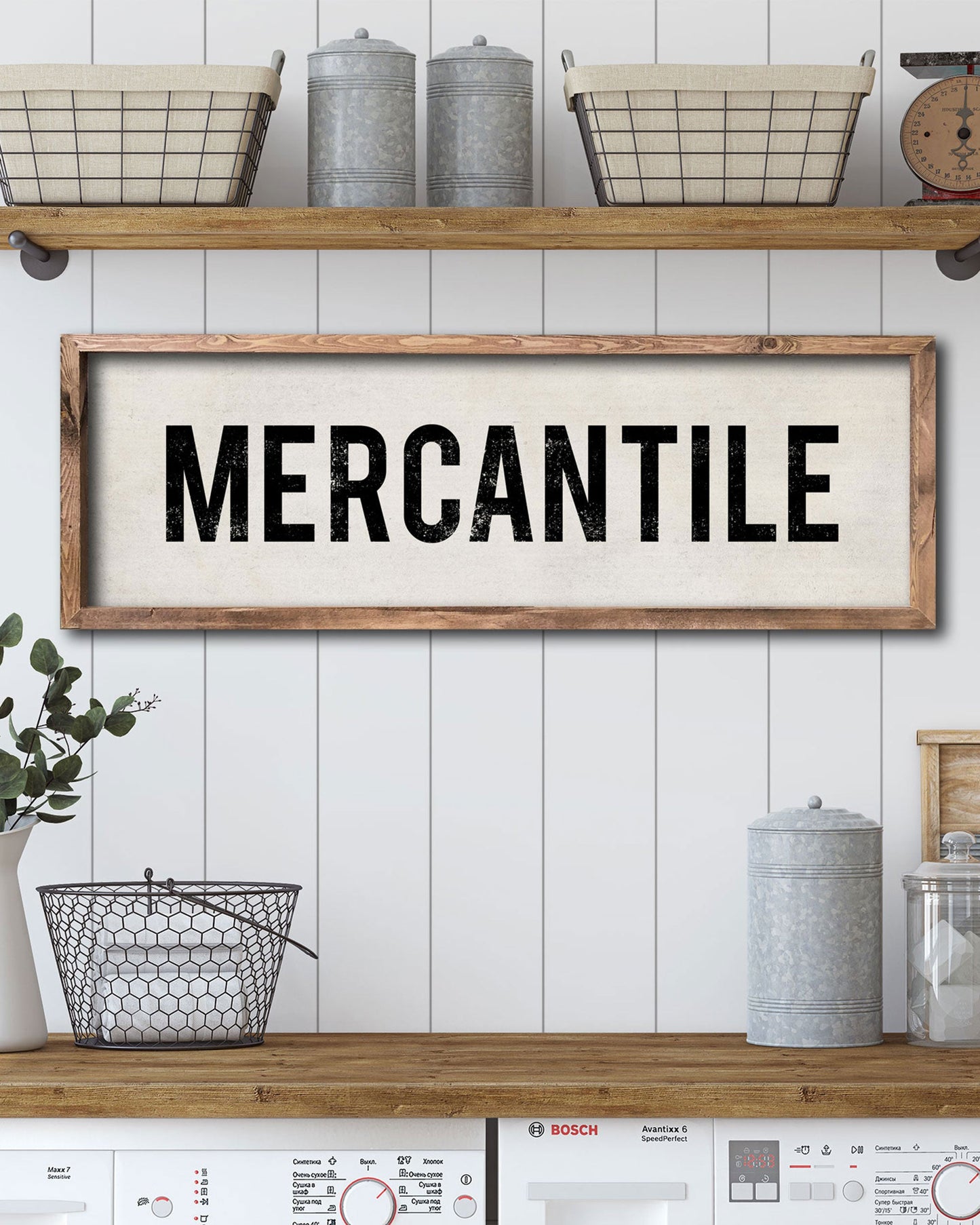 Handmade Wood Mercantile Sign, farmhouse wall art - Transit Design