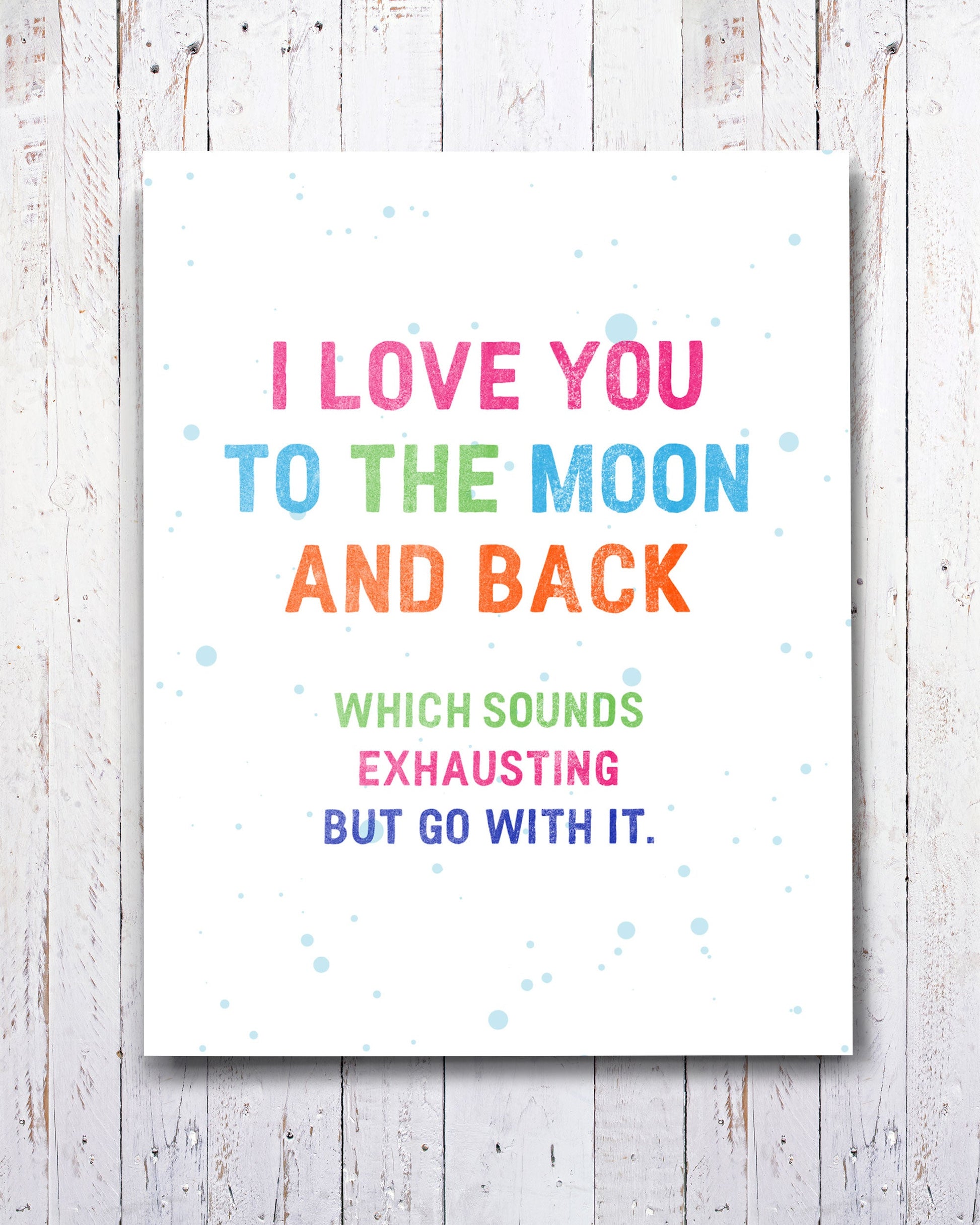 I Love You to the Moon Funny Card - Smirkantile