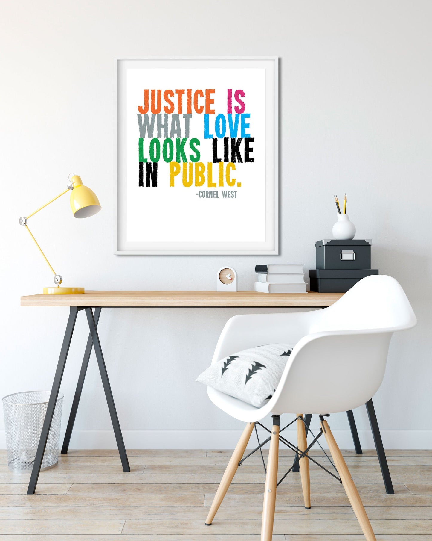 Cornel West Racial Justice Poster - Justice is What Love Looks Like in Public - Transit Design