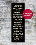 Le Petit Paris Subway Sign Art, stretched canvas wall art