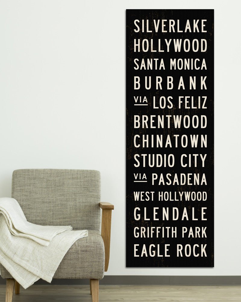 LA Subway Sign large canvas wall art - Transit Design