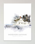 Mission Point Lighthouse Print, Michigan Lighthouses
