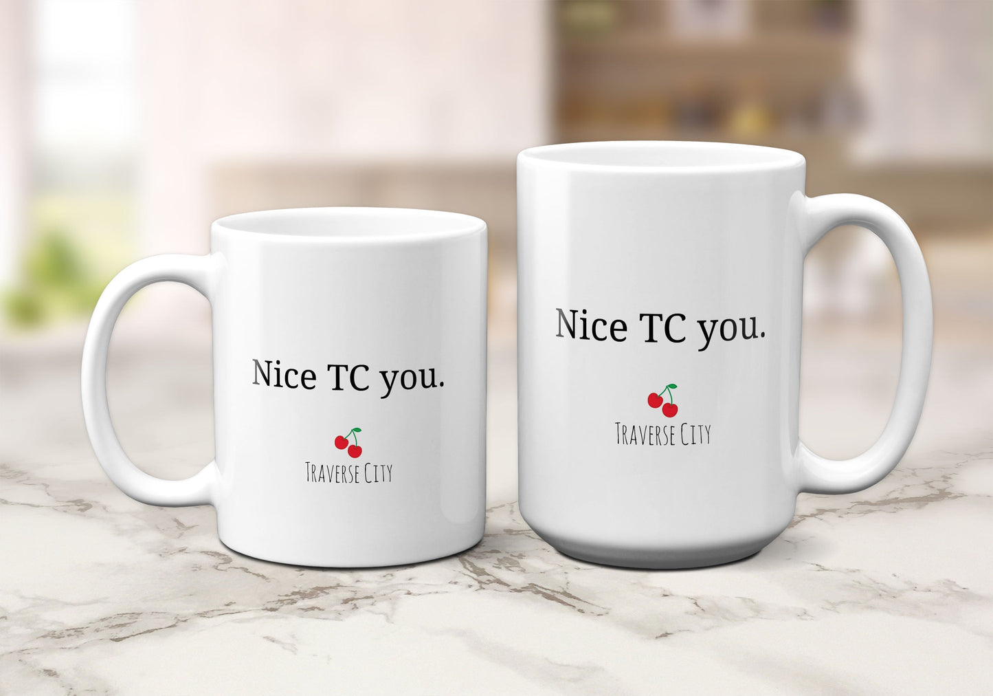 Nice TC You Traverse City Mug in two sizes - Transit Design - Smirkantile