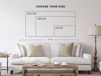 Personalized Family Name Sign canvas sizes - Transit Design