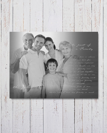 Personalized Family Photo Canvas Wall Art - Transit Design