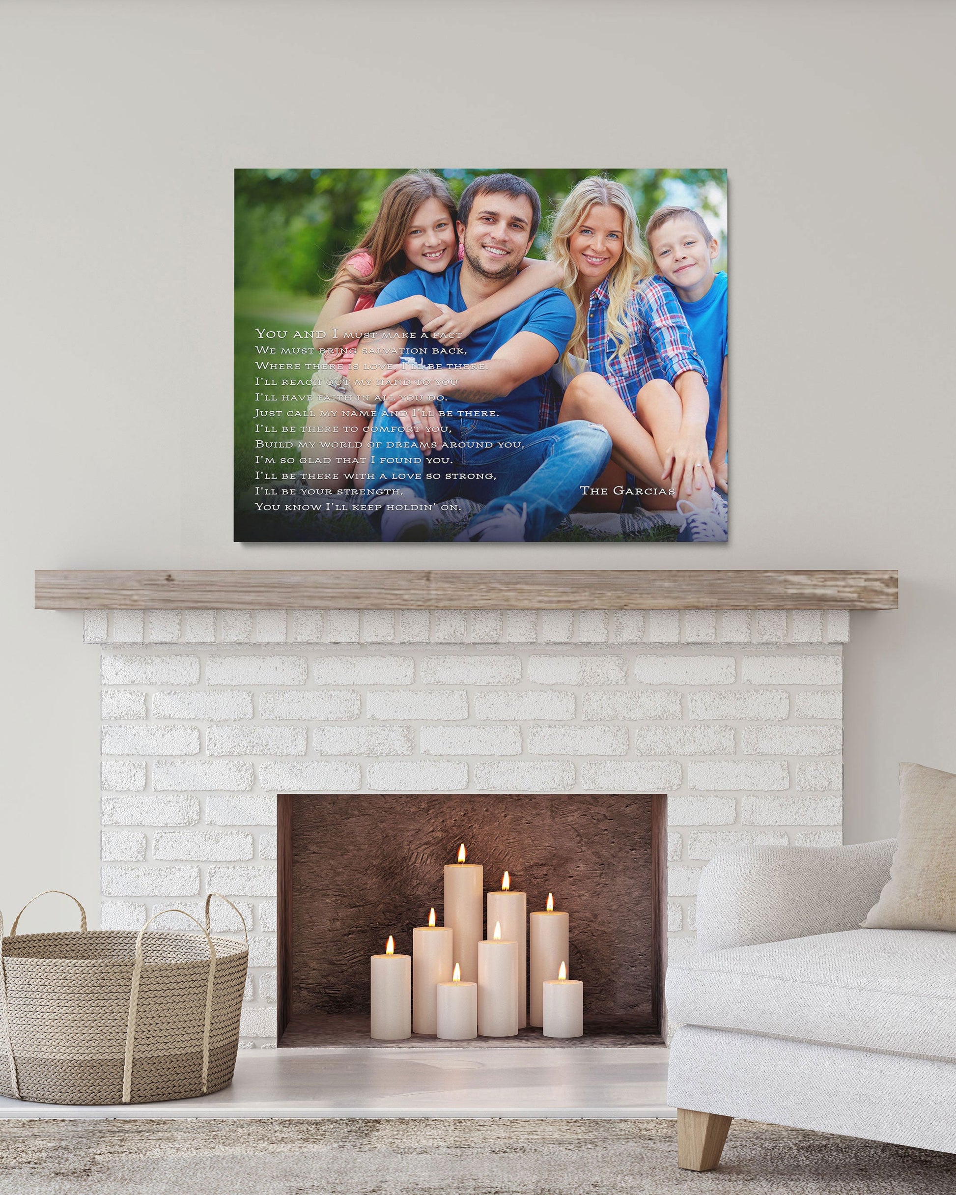 Personalized Family Wall Art from photo - Transit Design