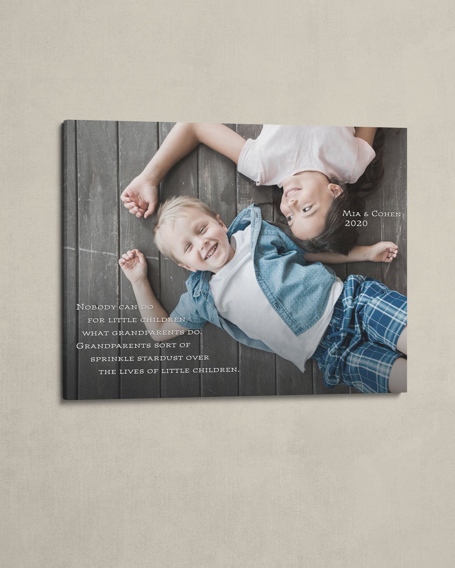 Personalized Children's Photo Canvas wall art - Transit Design