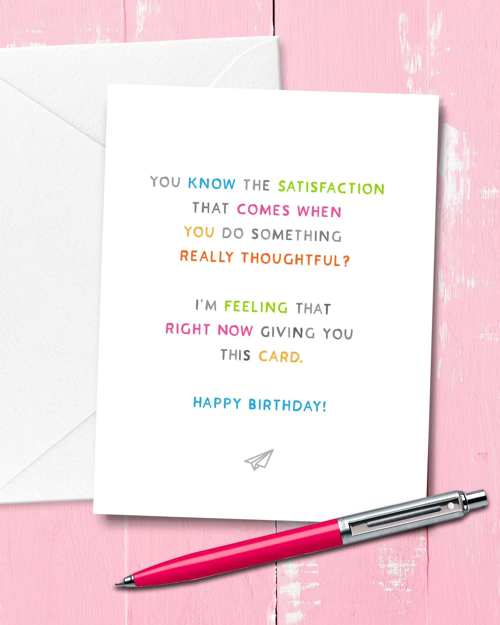 Really Thoughtful Funny Birthday Card - Smirkantile