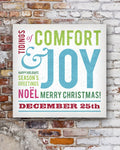 Red Comfort & Joy Christmas Wall Decor