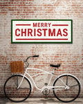 Rustic Merry Christmas Farmhouse Sign on stretched canvas - Transit Design