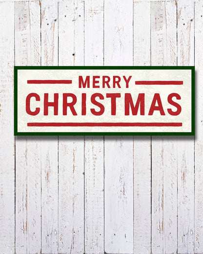 Rustic Merry Christmas Farmhouse Sign on Canvas - Transit Design