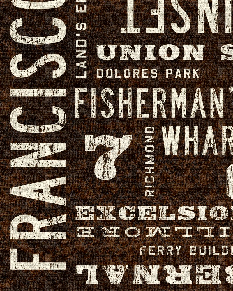 Detail of San Francisco City Art Sign showing fonts - Transit Design