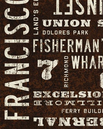 Detail of San Francisco City Art Sign showing fonts - Transit Design