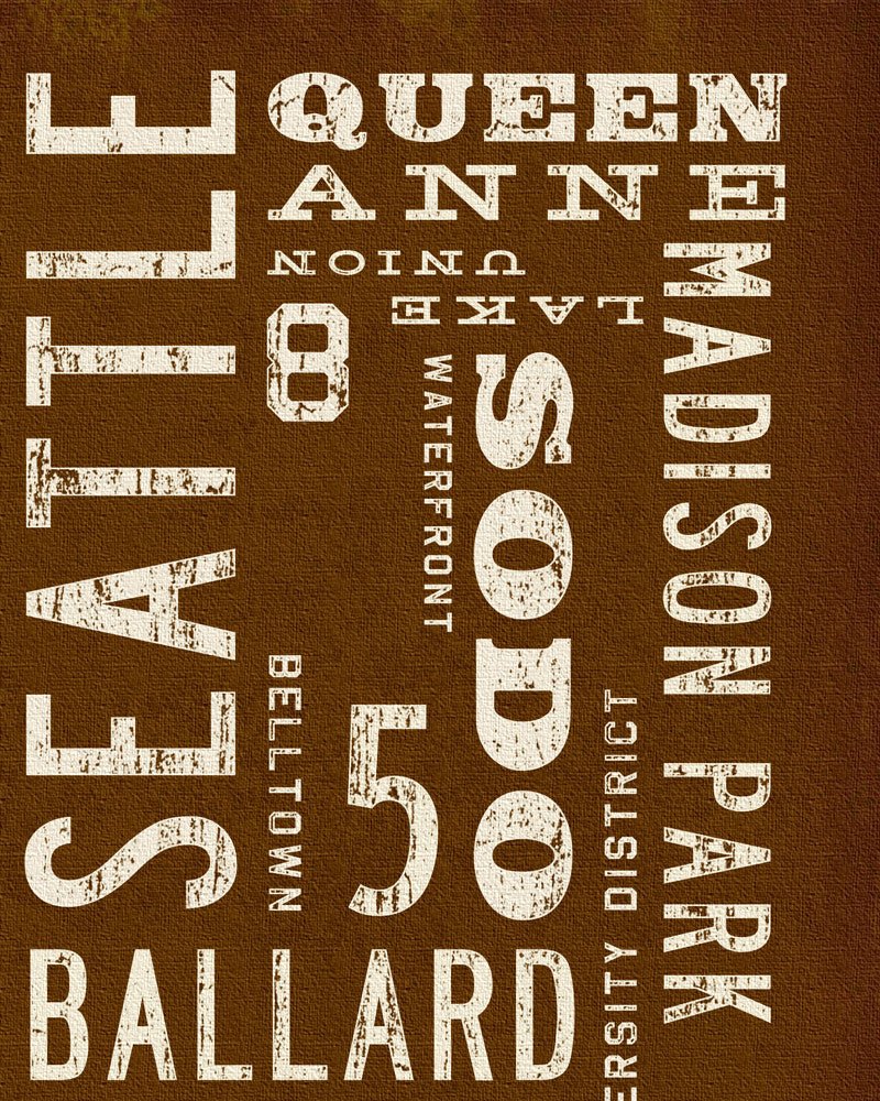 Seattle City Art Canvas font details - Transit Design