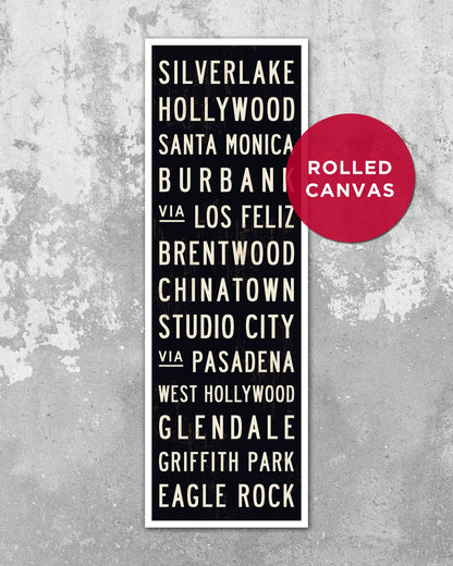Small Los Angeles Subway Sign Art on rolled canvas - Transit Design