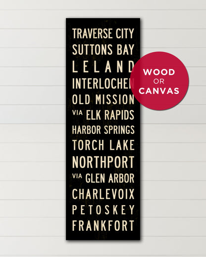 Small Michigan Subway Sign Art in stretched canvas - Transit Design