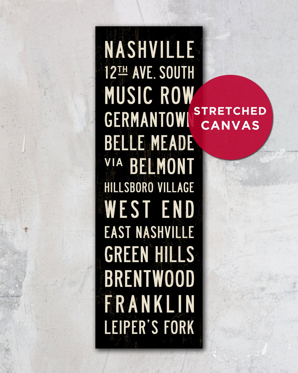 Small Nashville Subway Sign Art