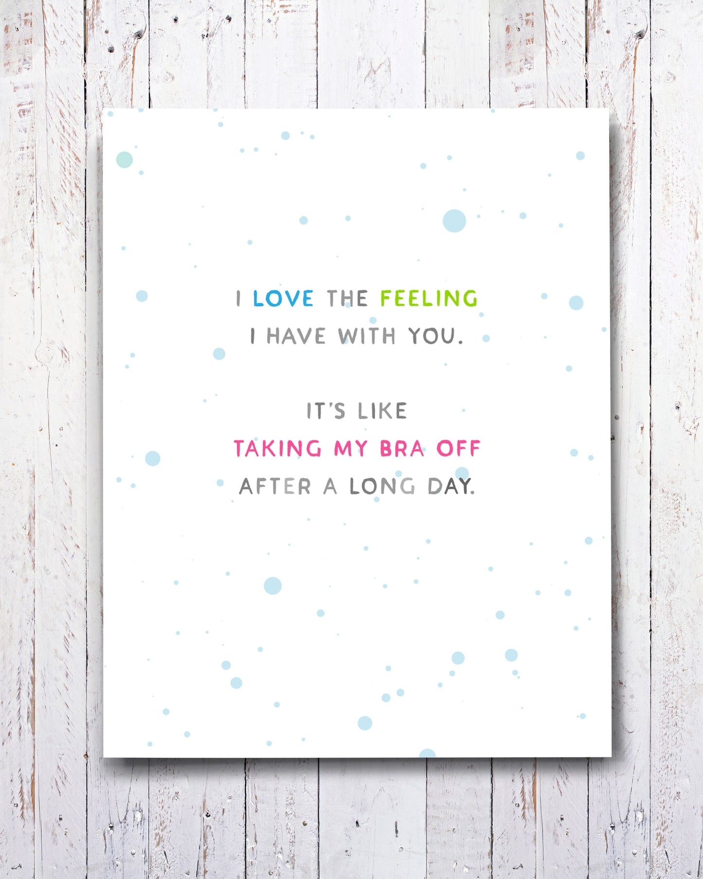 I love the feeling Funny Best Friend Card - Transit Design - Smirkantile