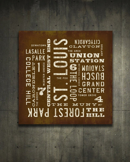 St. Louis City Art Sign Wall Art - Transit Design