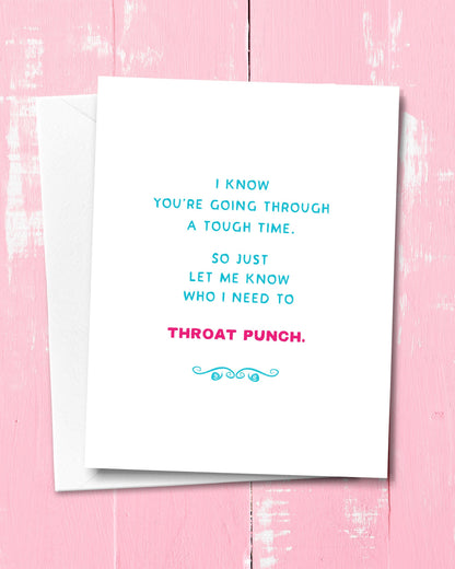 Throat Punch Difficult Time funny Card from Transit Design - Smirkantile
