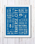 Traverse City Modern Word Art Print