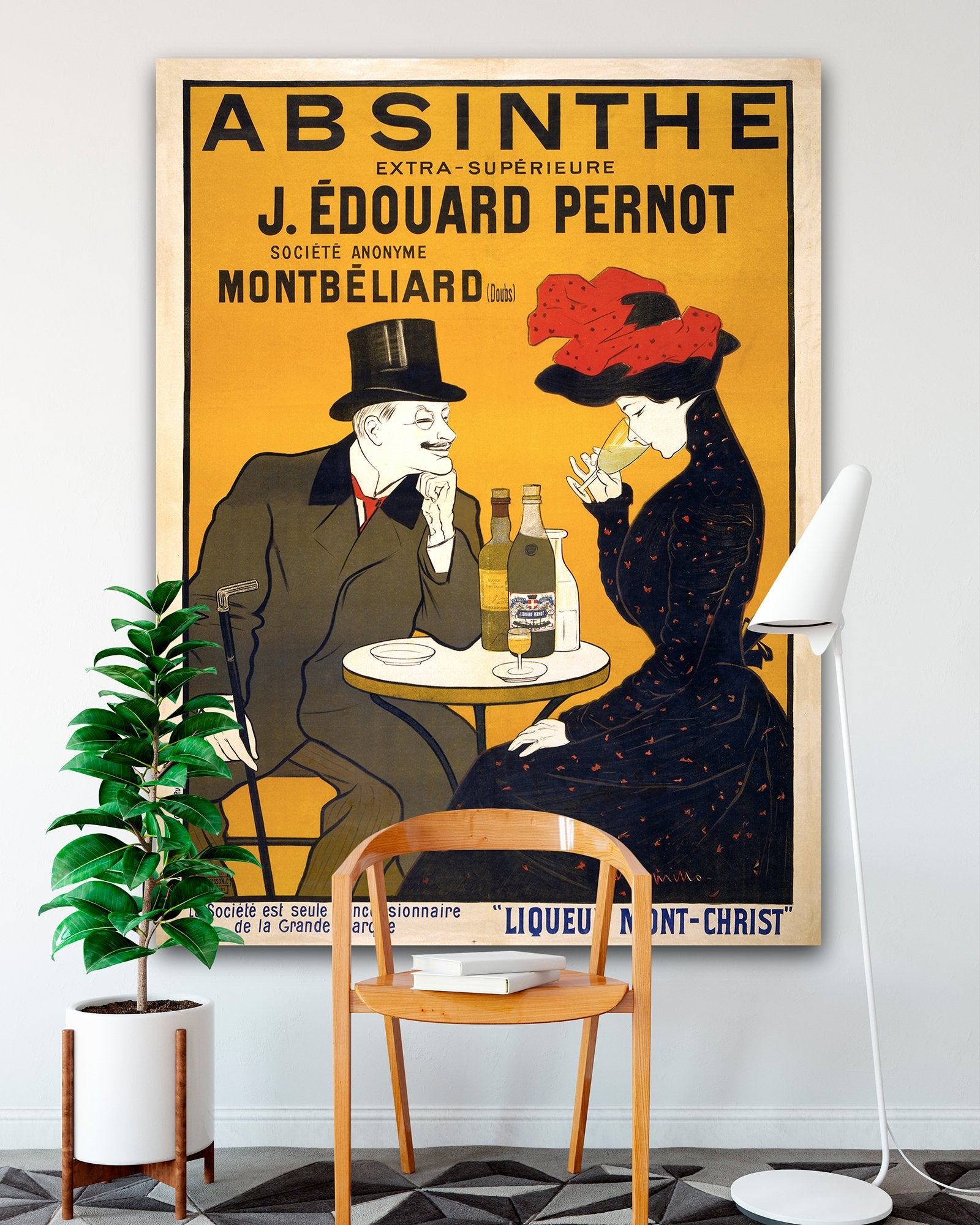 Vintage Absinthe Poster Oversized Canvas - Transit Design - Transit Design