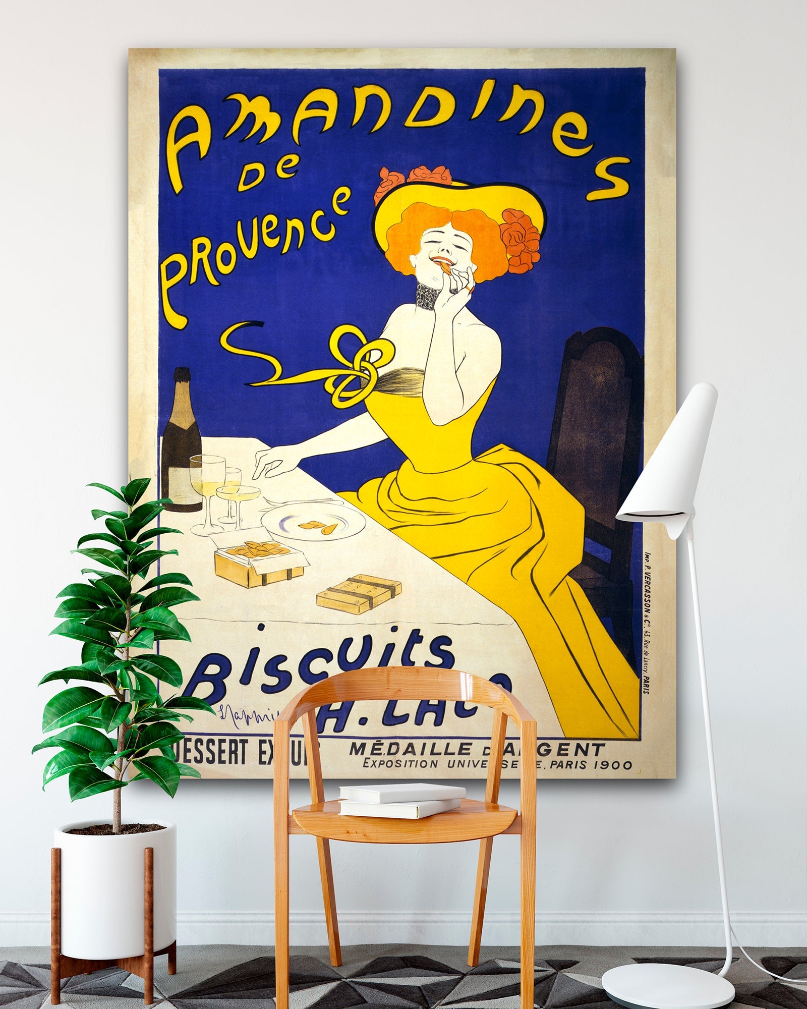 Vintage Leonetto Cappiello Poster, Amandines de Provence, on Oversized Canvas - Transit Design