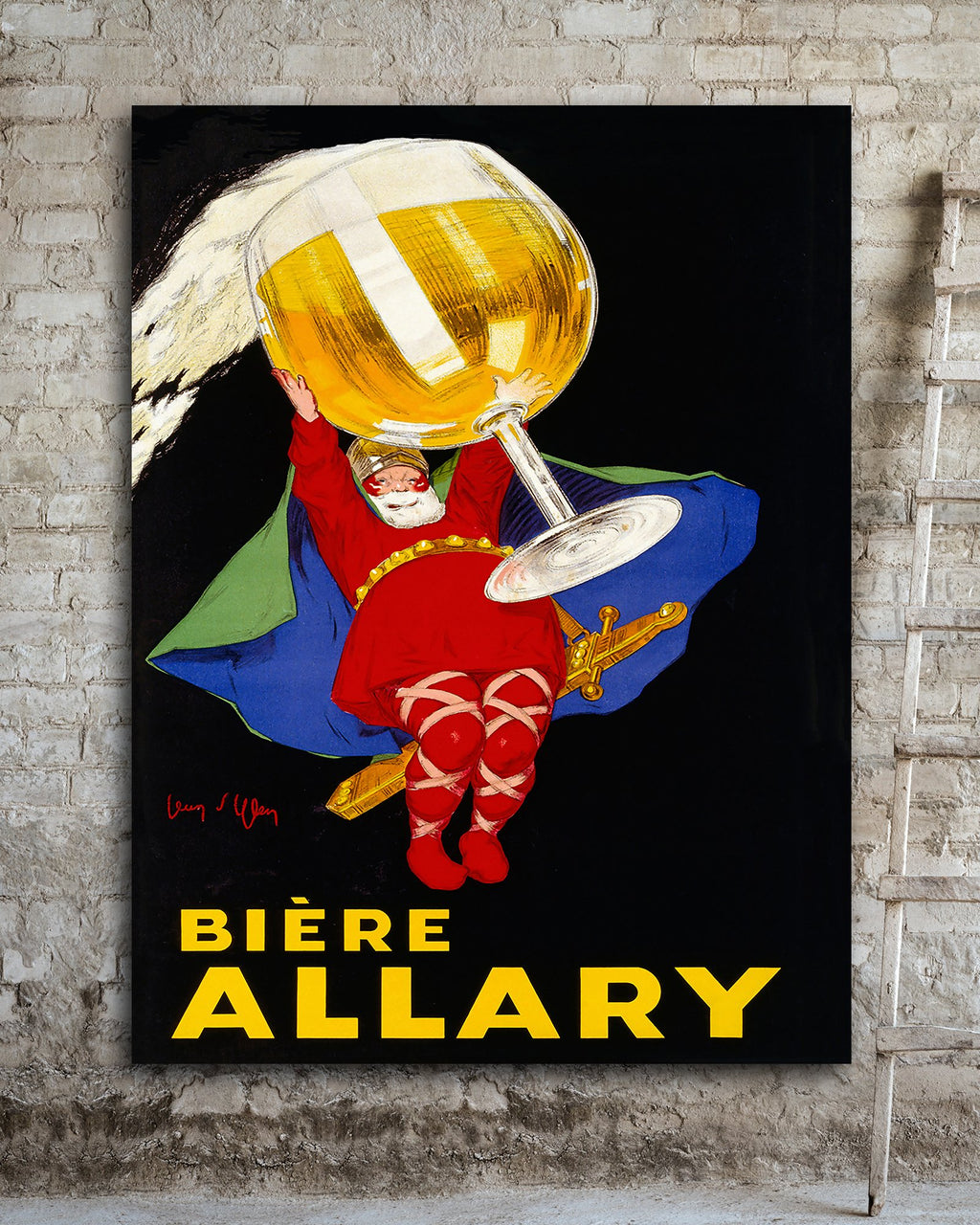 Vintage Biere Allary Poster by Leonetto Cappiello - Oversized Canvas wall art- Transit Design
