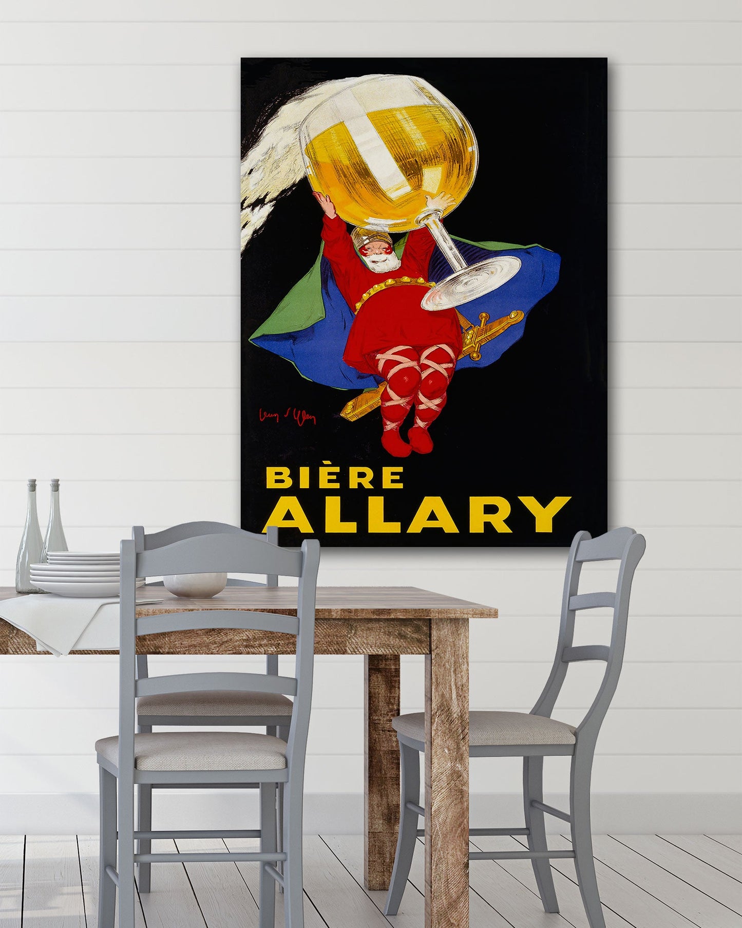 Vintage Biere Allary Poster by Leonetto Cappiello - Oversized Canvas wall art for dining room - Transit Design