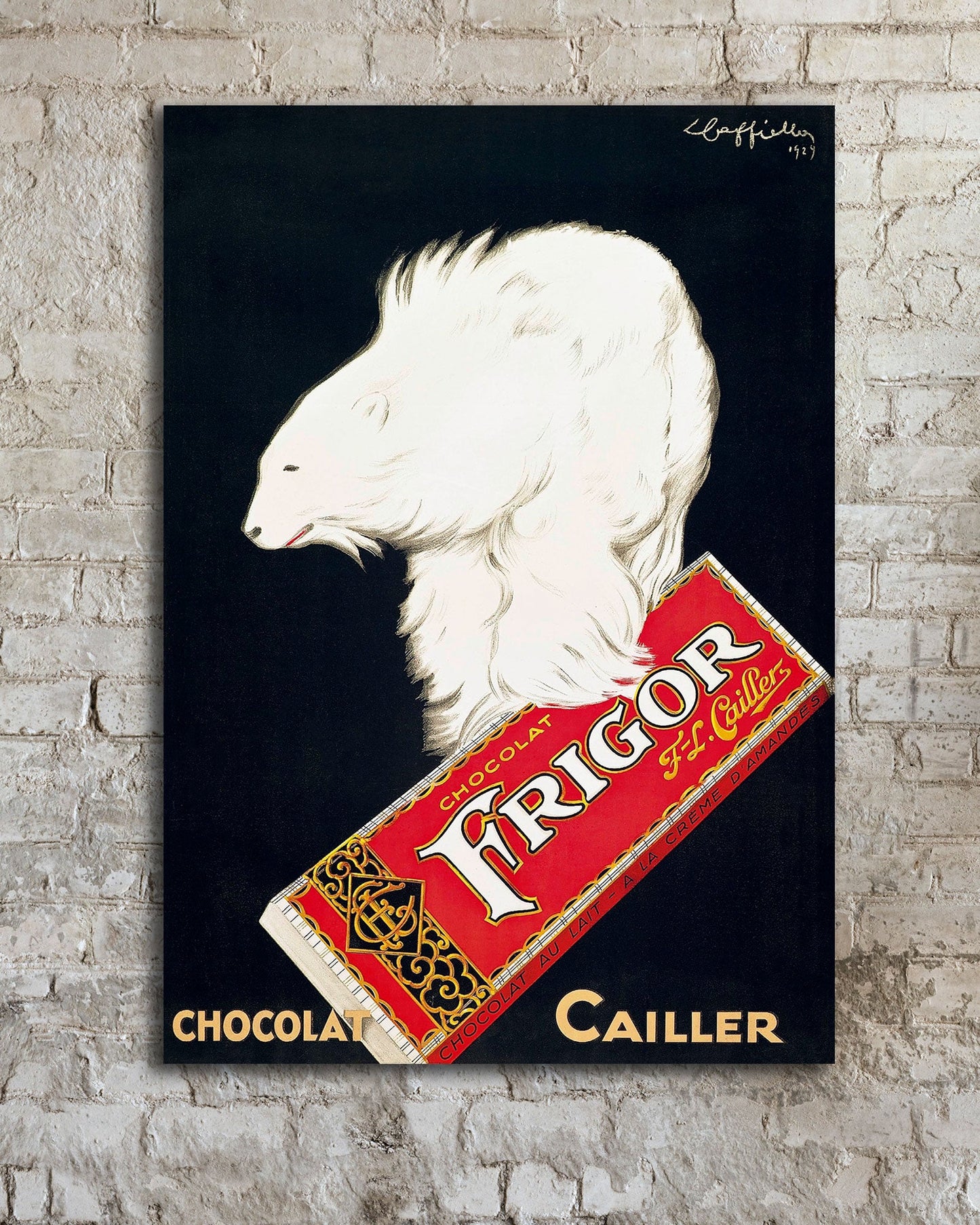 Vintage Chocolat Frigor Polar Bear Oversized Canvas - Transit Design - Transit Design