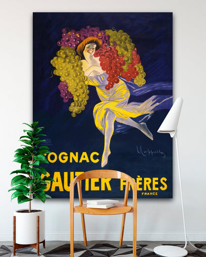 Vintage Cognac Gautier Freres Leonetto Cappiello Poster on Oversized Canvas - Transit Design