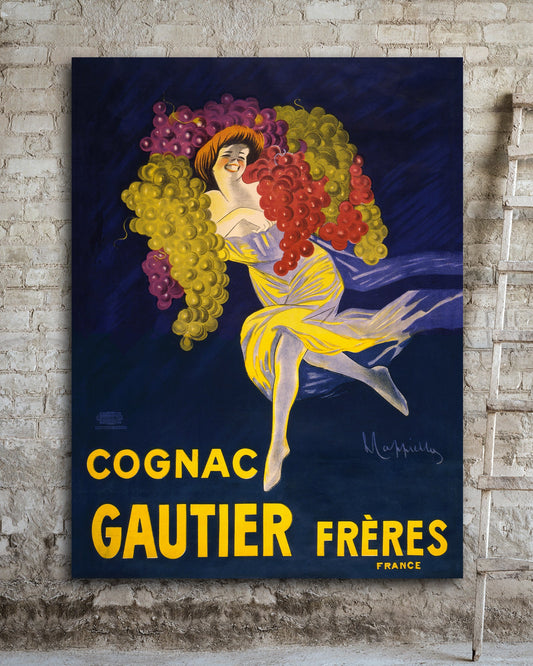 Vintage Cognac Gautier Freres Oversized Canvas - Transit Design - Transit Design