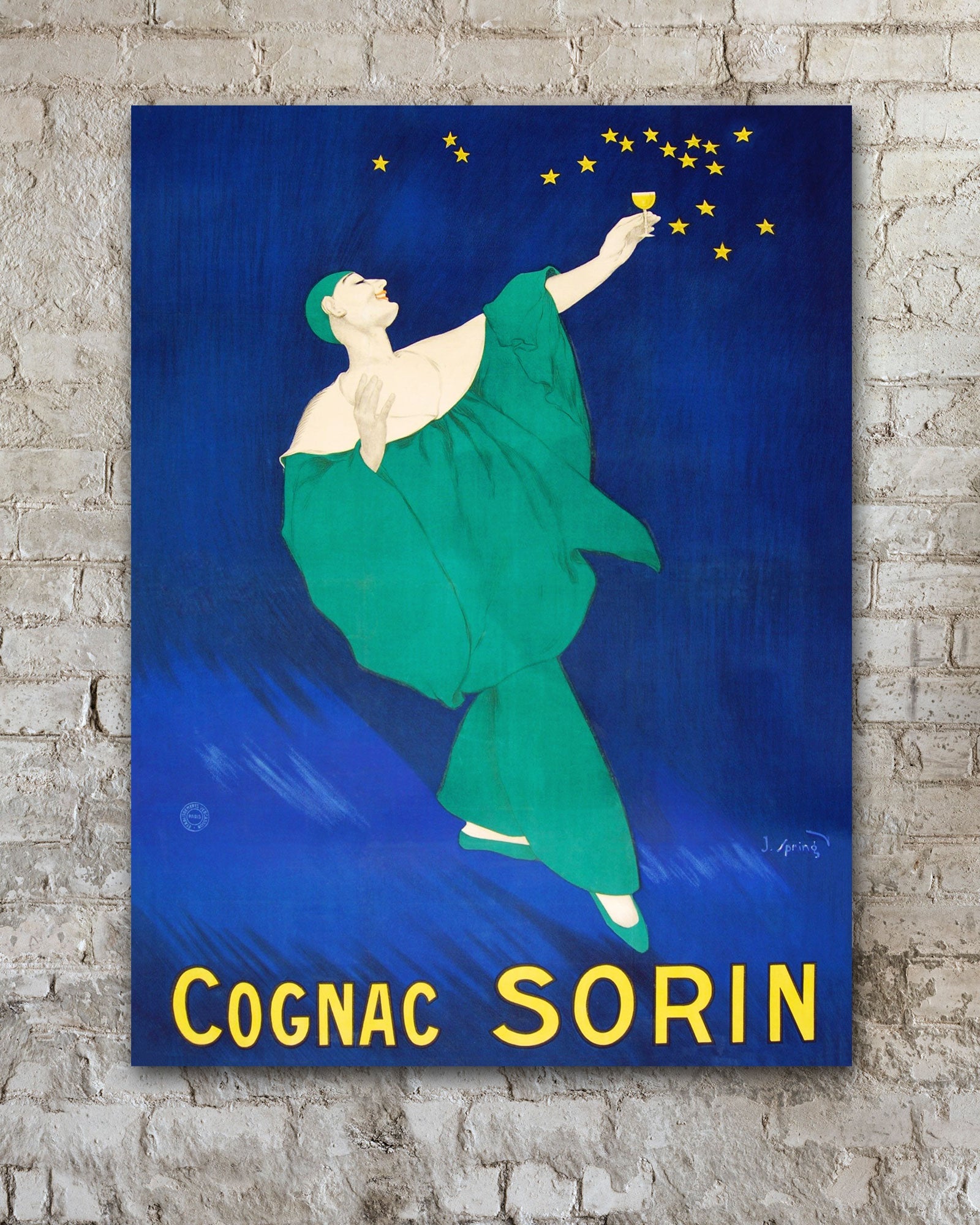 Vintage Cognac Sorin Poster Oversized Canvas - Transit Design - Transit Design