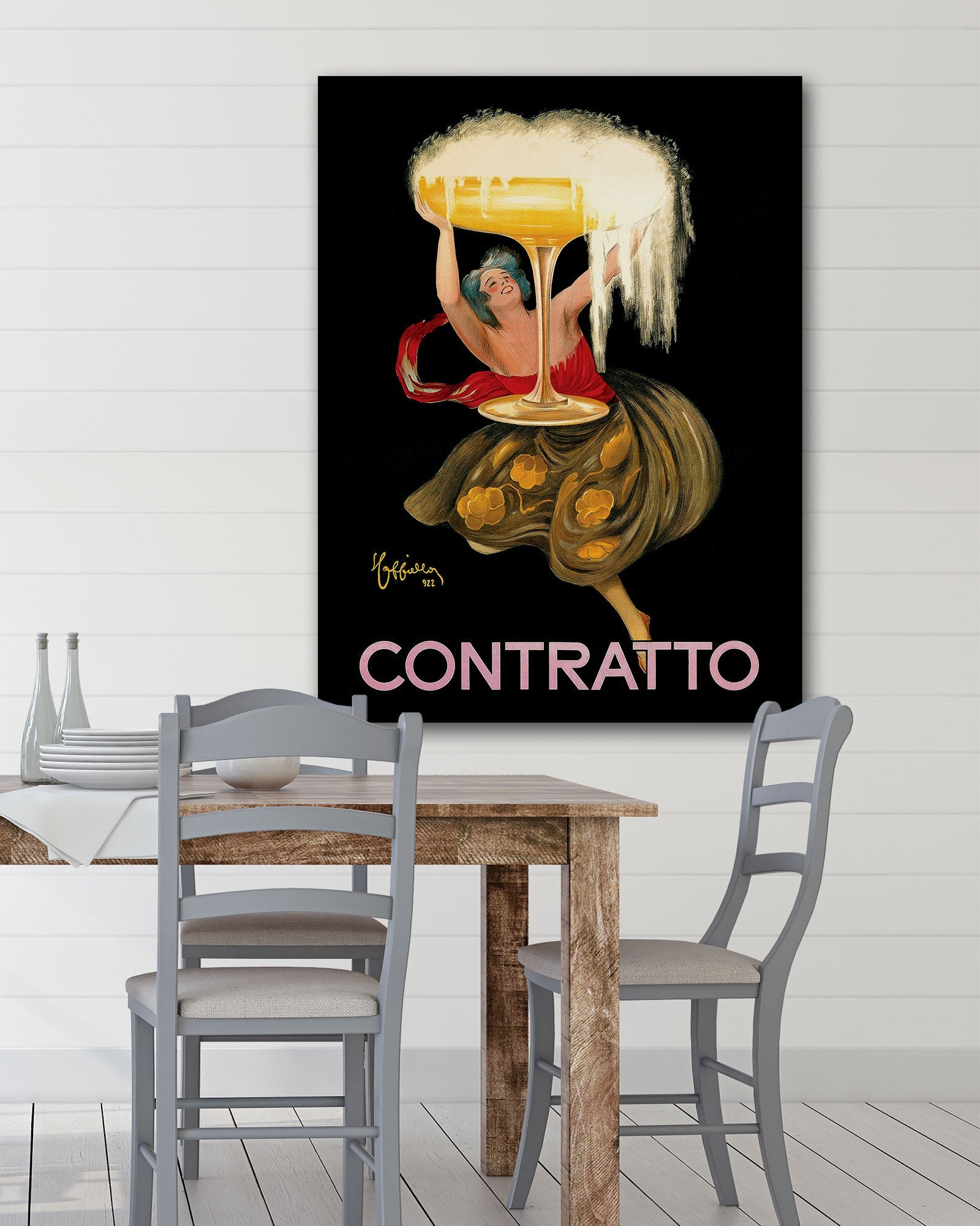 Vintage Contratto Leonetto Cappiello Poster on Canvas - Transit Design